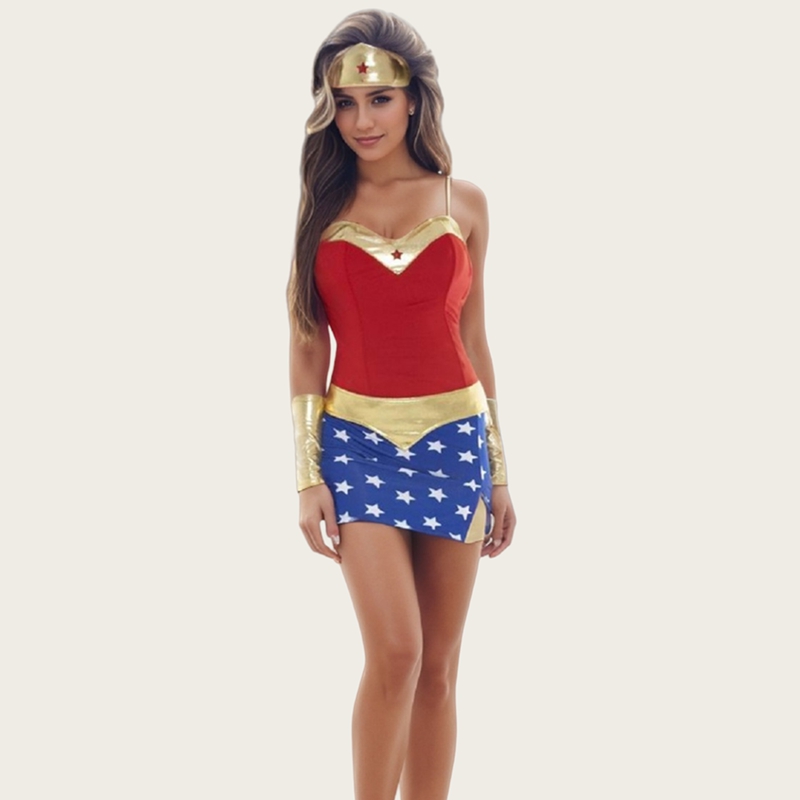 Sexy Wonder Woman Costume Women Halloween Dress